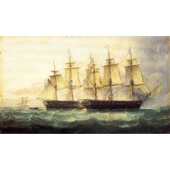 The U.S.S. Chesapeake and the H.M.S. Shannon Painting Reproduction