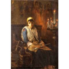 An offertory candle Painting Reproduction