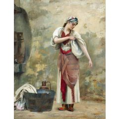 The Laundress Painting Reproduction
