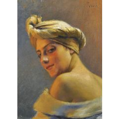 Girl with Turban Painting Reproduction