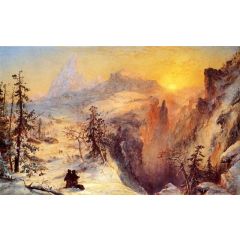 Winter in Switzerland Painting Reproduction