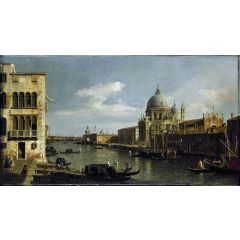 View of the Grand Canal, Santa Maria della Salute, Venice Painting Reproduction