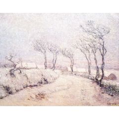 Landscape in Snow Painting Reproduction