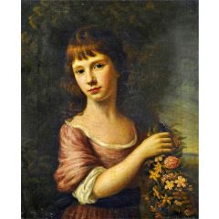 Portrait of Ann Anderson as Flora Painting Reproduction