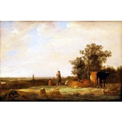 View on a Plain Painting Reproduction