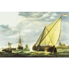 Shipping on the Maas, Dordrecht Painting Reproduction