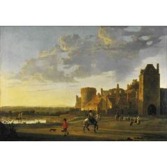 Landscape with a View of the Valkhof, Nijmegen Painting Reproduction