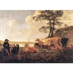 Landscape near Rhenen Painting Reproduction