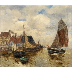 Harbor entrance Painting Reproduction