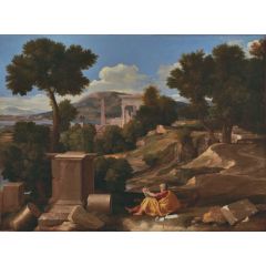 Landscape with St. John on Patmos Painting Reproduction