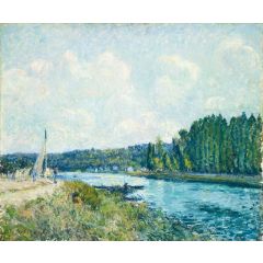 The Banks of the Oise Painting Reproduction