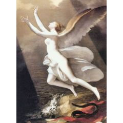 The soul breaking the bonds that attach to the land Painting Reproduction