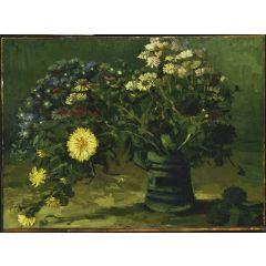 Still Life with a Bouquet of Daisies Painting Reproduction