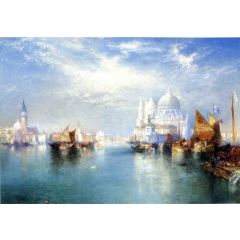 Venetian Canal Scene Painting Reproduction