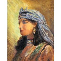 Nubian Girl Painting Reproduction