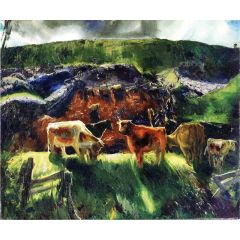 Cattle and Pig Pen Painting Reproduction
