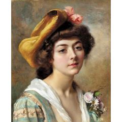 Head Of A Girl Painting Reproduction