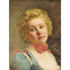 Portrait of a Young Girl Painting Reproduction