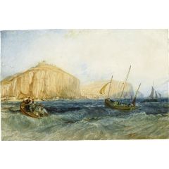 Fishing Boat off Hastings Painting Reproduction