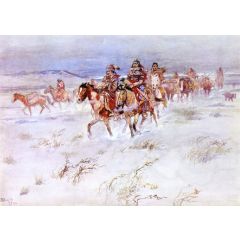 Crees Coming in to Trade Painting Reproduction