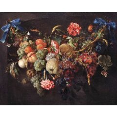 Garland with fruits Painting Reproduction