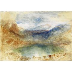 A Swiss Lake, Lungernzee Painting Reproduction