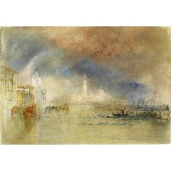 Venice, Looking towards the Dogana and San Giorgio Maggiore, with a Storm Approaching Painting Reproduction