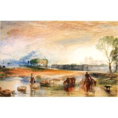 Sunset and Moonrise Painting Reproduction