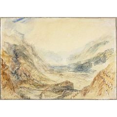 View in the St. Gotthard Pass, Switzerland Painting Reproduction