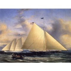 The Sloop ’Maria’ Racing the Schooner Yacht ’America’, May 1851 Painting Reproduction