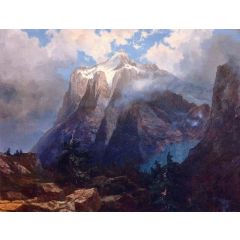 Mount Brewer from King’s River Canyon, California Painting Reproduction