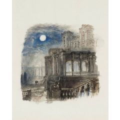 Rogers’s ’Italy’ - Villa Madama by Moonlight Painting Reproduction