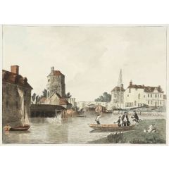 Oxford, Folly Bridge and Bacon’s Tower Painting Reproduction