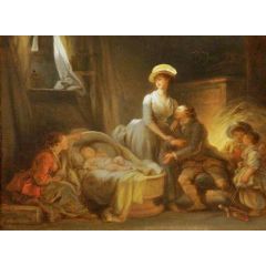 The Visit to the Wet Nurse Painting Reproduction
