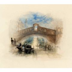 Rogers’s ’Poems’ - Venice (The Rialto - Moonlight) Painting Reproduction
