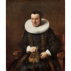 An Old Lady with a Book Painting Reproduction