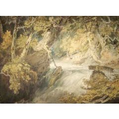A River in Spate Painting Reproduction