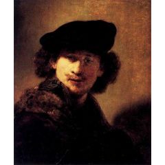 Self Portrait in a Velvet Beret Painting Reproduction