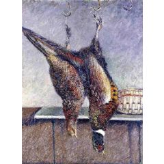 Two Hanging Pheasants Painting Reproduction