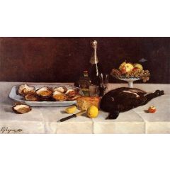Still Life with Oysters Painting Reproduction