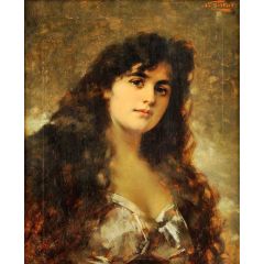 An Oriental Beauty Painting Reproduction