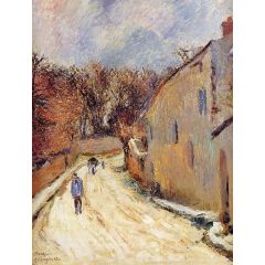 Osny, rue de Pontoise, Winter Painting Reproduction