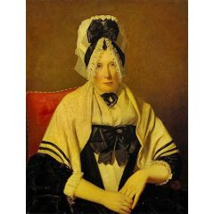 A Lady in a Lace Cap (possibly Ann Edgar, Lady Raeburn) Painting Reproduction