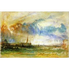 Venice, storm at sunset Painting Reproduction