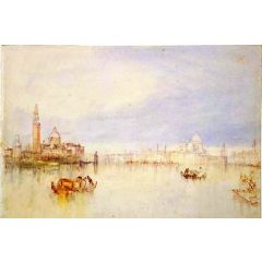 Venice, Calm at Sunrise Painting Reproduction