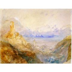 Hospenthal, Fall of St Gothard, morning Painting Reproduction
