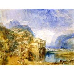 Brünnen, Lake Lucerne in the distance Painting Reproduction
