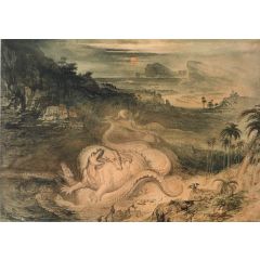The Country of the Iguanodon Painting Reproduction