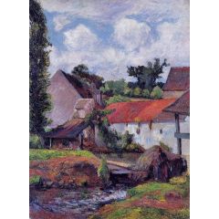 Farm in Osny, also known as Farm, Washhouse, Osny Painting Reproduction