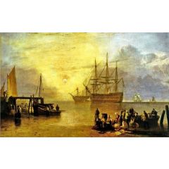 The Sun Rising through Vapour Painting Reproduction